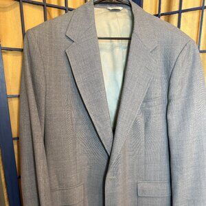 Vintage London Fog Gray Blazer Gold Buttons Made in USA Sport Coat